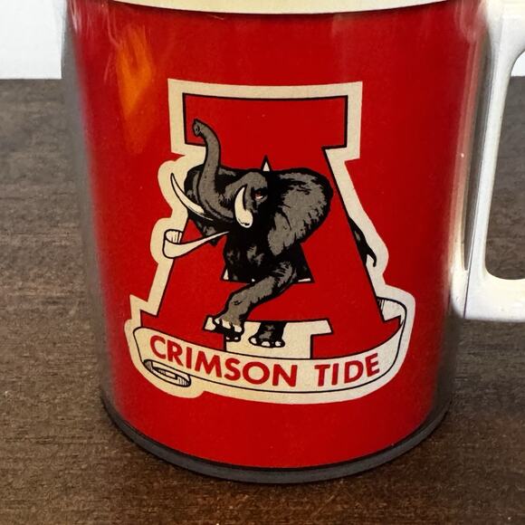 Vintage Thermo-Serv Alabama Crimson Tide Elephant Mug Roll Tide Retro USA NCAA - Picture 3 of 11